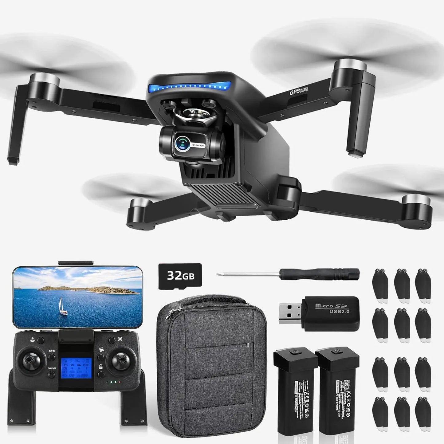 Drone RC pliable NBD N800 4K avec nacelle 3 axes et FPV 5G | ProDrone UK