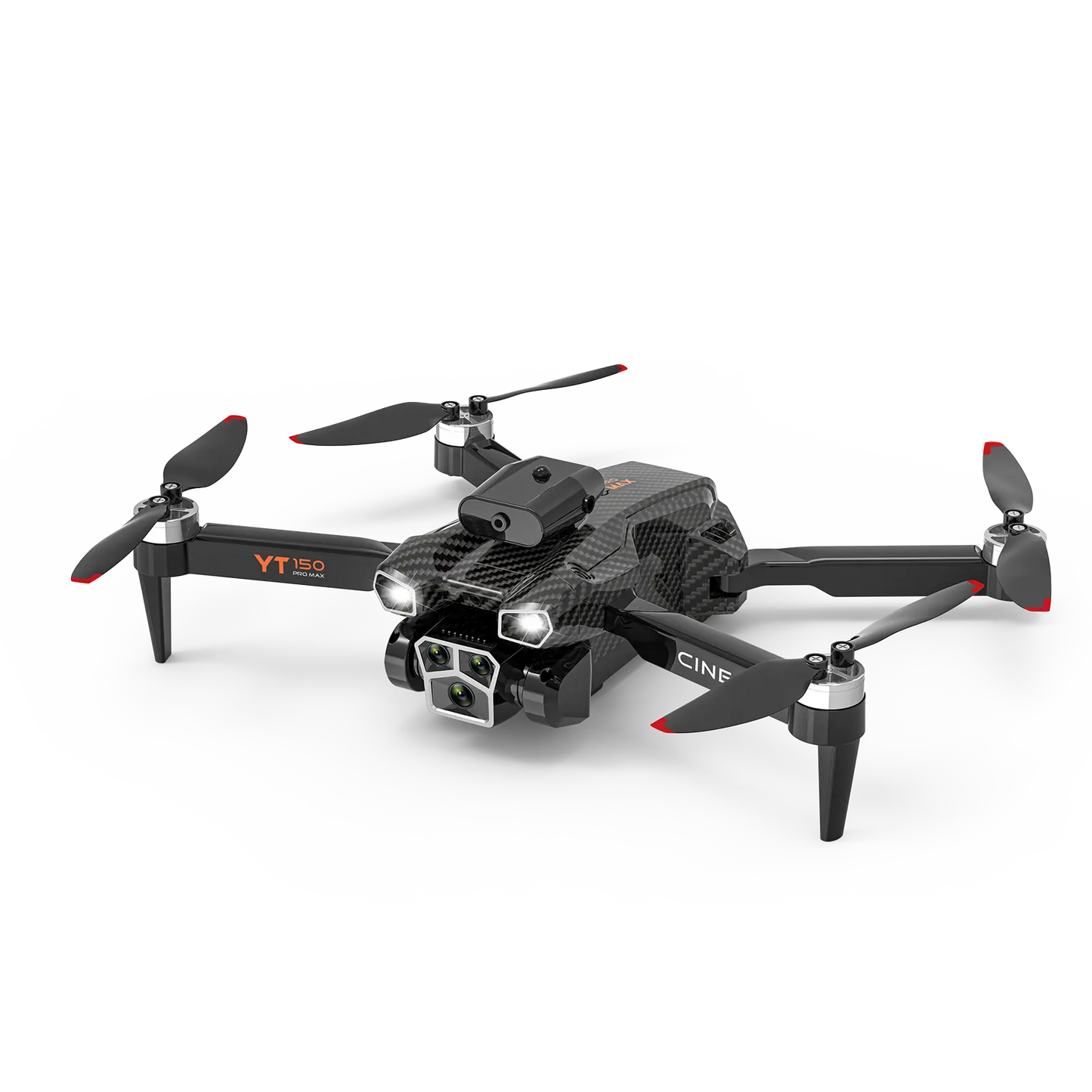 YT150 Drohne 4K Dreifachkamera | Faltbar, LED, Hindernisvermeidung