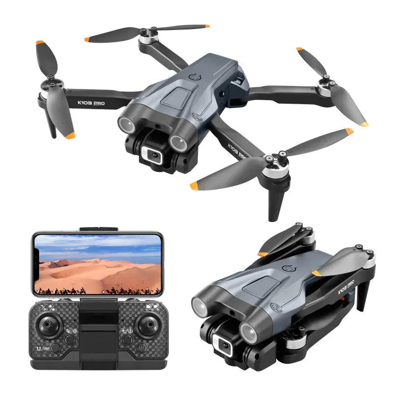 K103 Pro Drone 4K Dual Camera – Brushless, Obstacle Avoidance, Foldable
