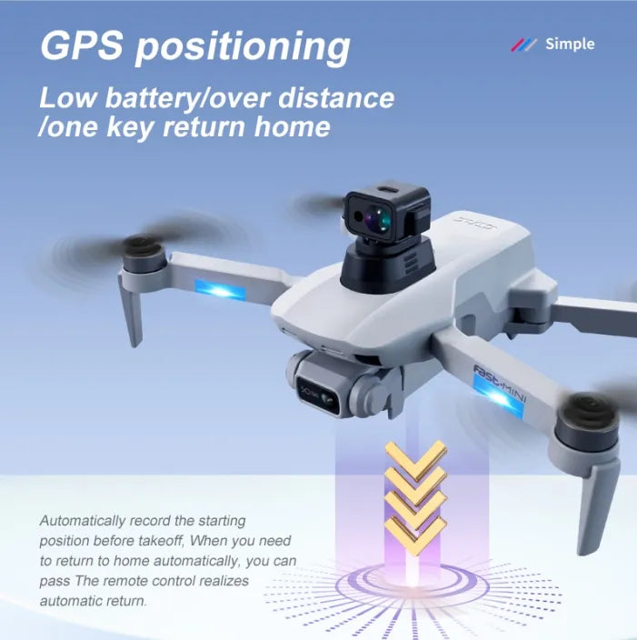 Drone intelligent F8-GPS – Caméra 4K, commande vocale, cadeau idéal pour tous les âges