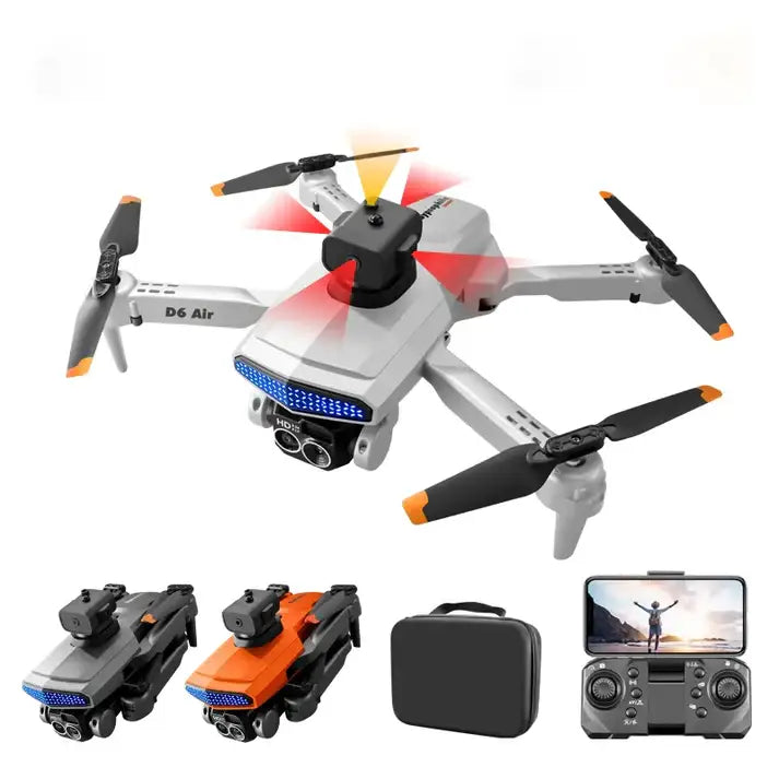 D6 Drone – 4K Dual Camera, WiFi FPV, Obstacle Avoidance, Optical Flow