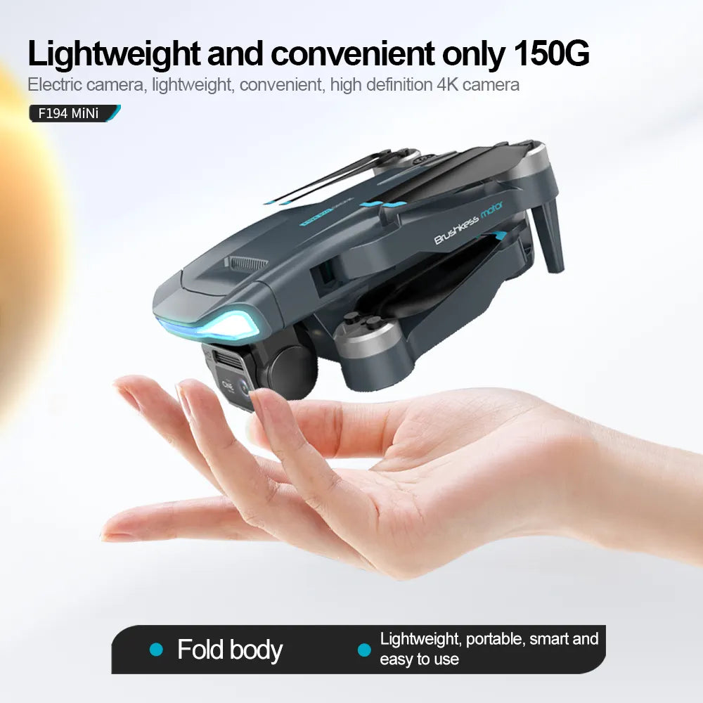 F194 GPS Drone – 4K Dual Camera, 5G FPV, Brushless Motor, Foldable