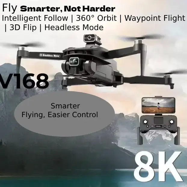V168 8K GPS-Drohne mit Doppelkamera und Hindernisvermeidung | ProDrone