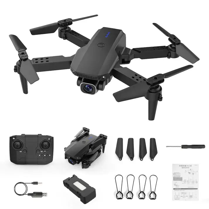 90098 Foldable Quadcopter remote controller with dual battery compartment and smart storage design