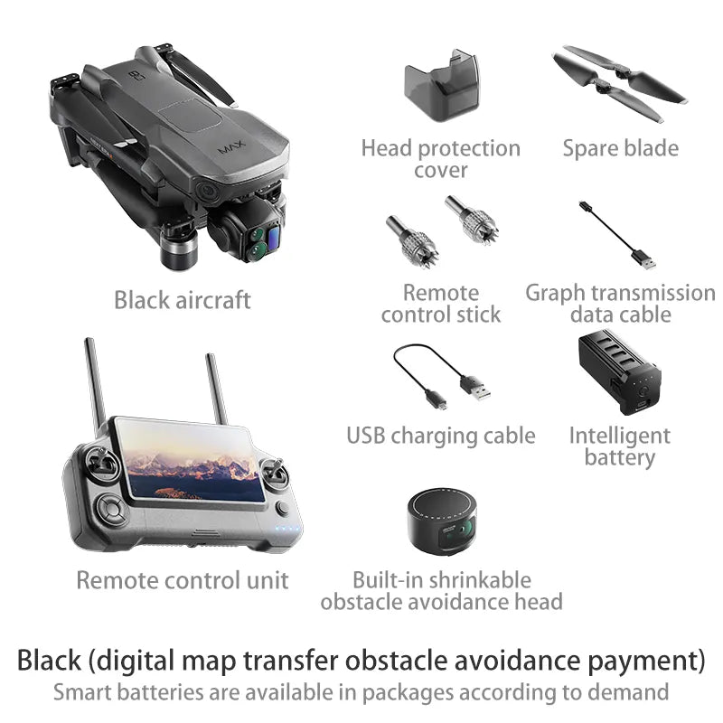 Drone télécommandé P7 MAX avec 45 minutes de vol, 4K 30 images par seconde et 10 km de portée | ProDrone UK