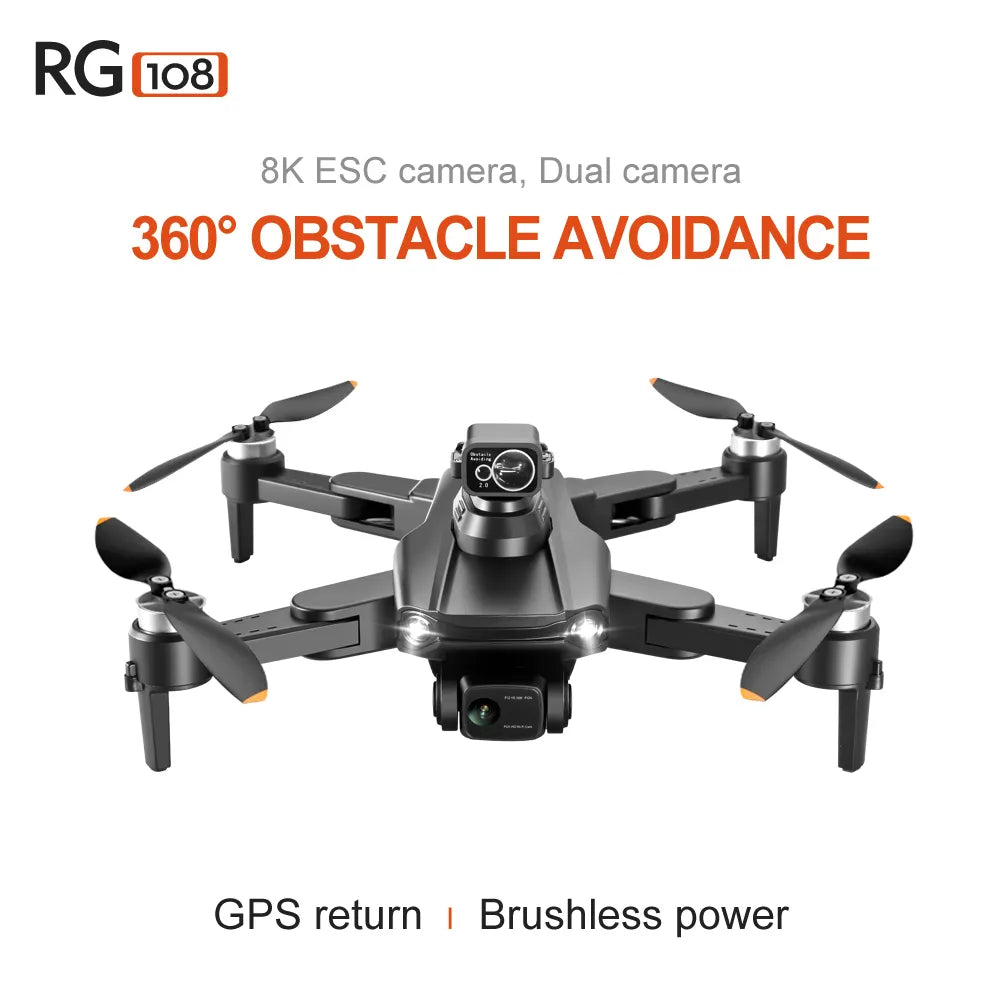 RG108 4K GPS Drone – Brushless Outdoor Quadcopter for Beginners