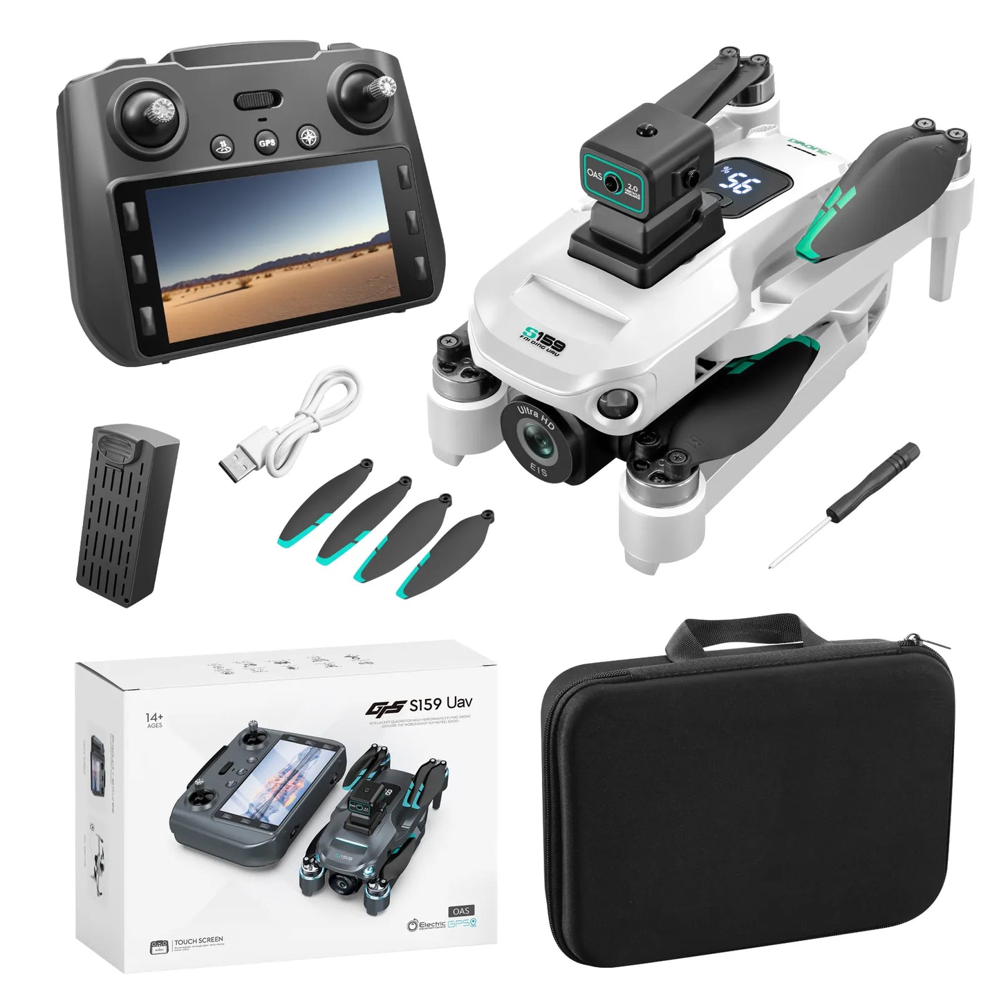 S159 Pro Max Drone – 5G WiFi GPS 4K Dual Camera with EIS & Obstacle Avoidance