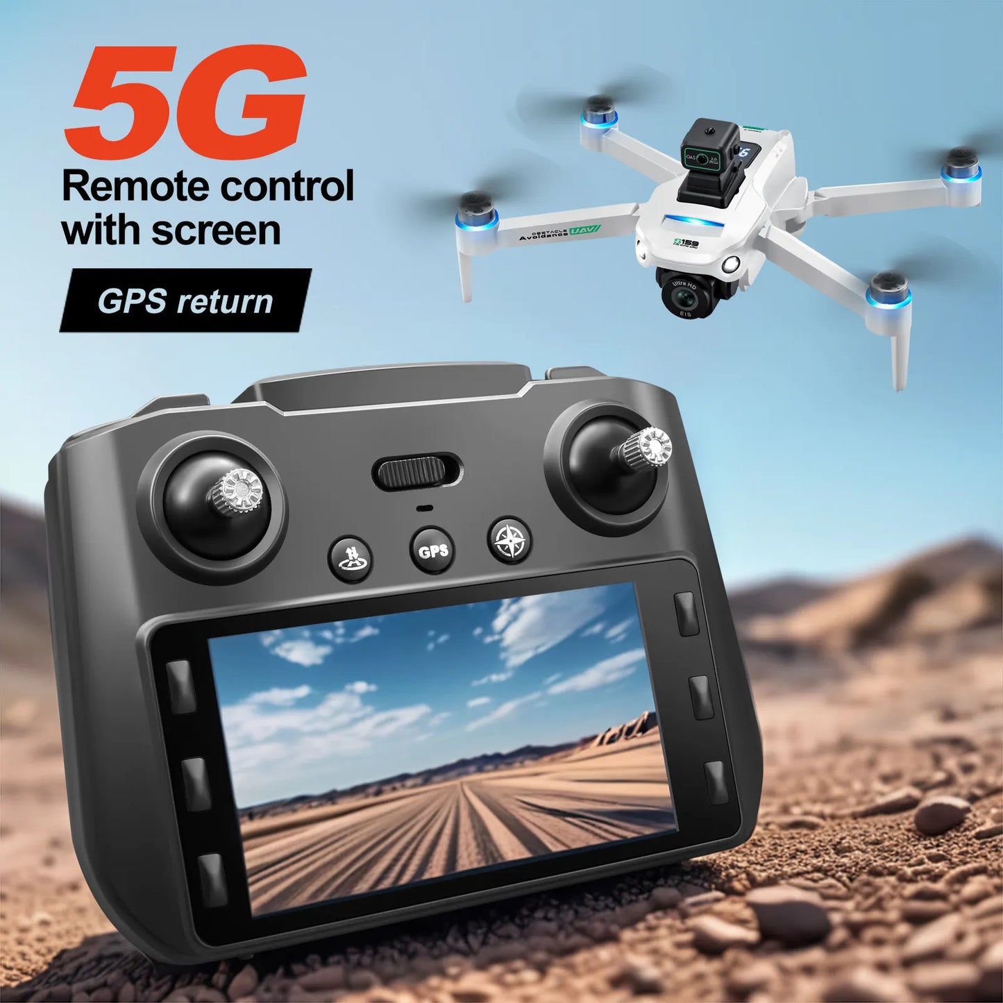 S159 Pro Max Drone – 5G WiFi GPS 4K Dual Camera with EIS & Obstacle Avoidance