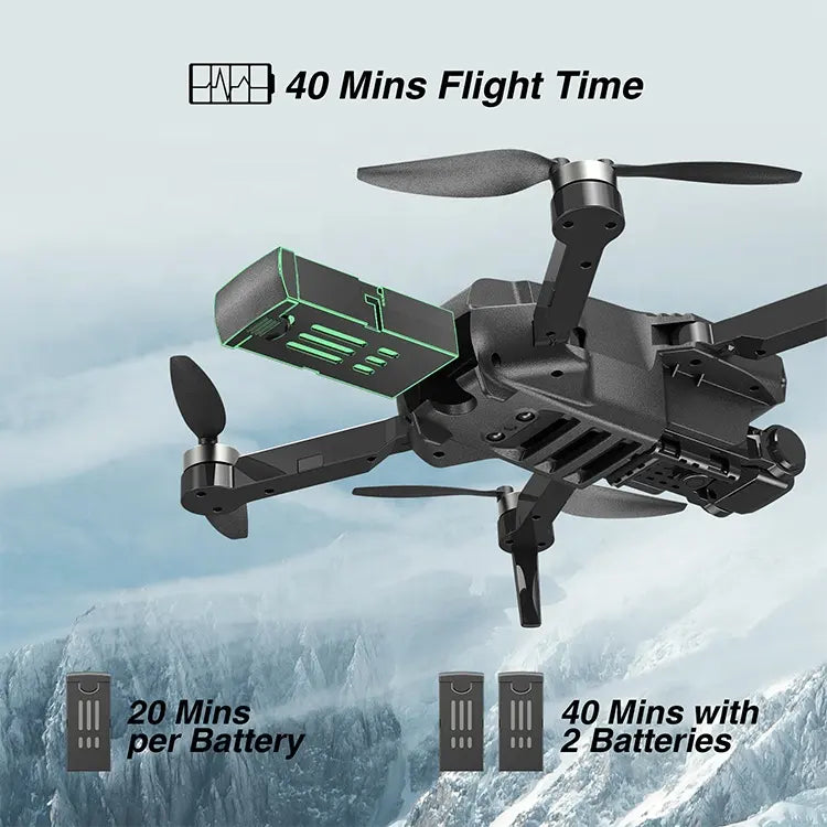 B12 Mini Drone 4K Camera, FPV, Foldable, 25 Min Flight Time – Perfect for Beginners