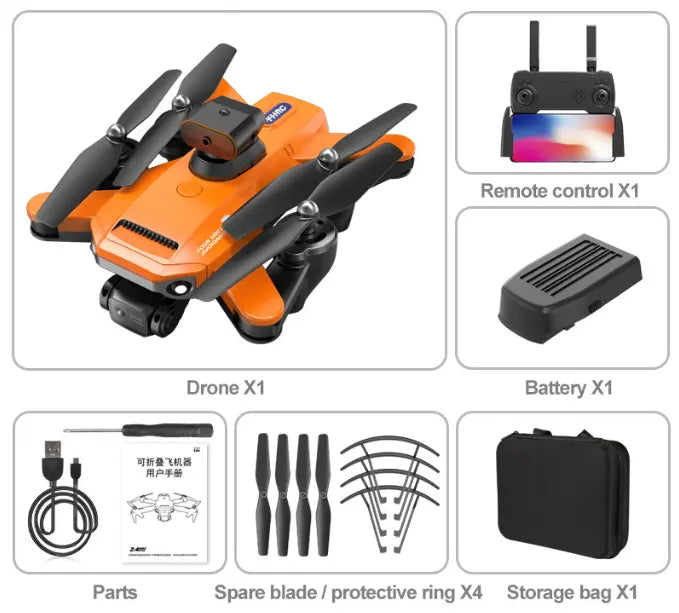P9 PRO 8K Drone with Dual Camera & 360° Obstacle Avoidance