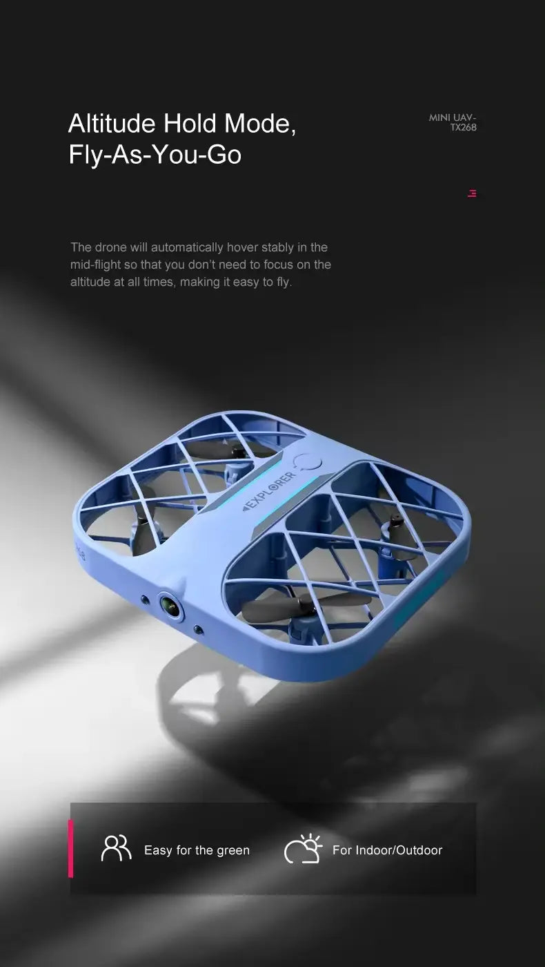 Tx268 Camolech Mini Drone – 4K/8K Camera, FPV, Selfie UFO Quadcopter