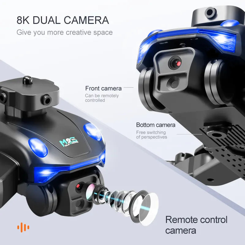 M2S-5 Drone – Foldable 8K Dual Camera with Optical Flow & Obstacle Avoidance