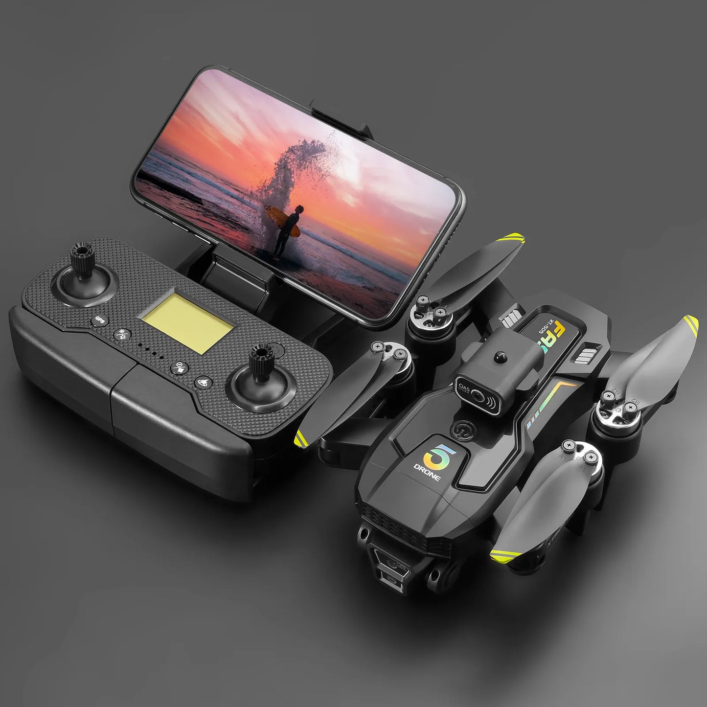 XT505 GPS Brushless Drone – 30min Flight, 720P Dual Camera