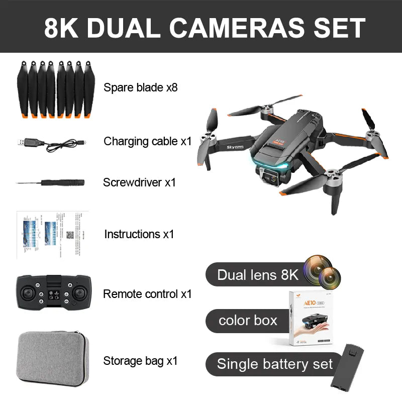 AE10 Mini Drone 8K Camera GPS Foldable RC Quadcopter | Pro Drone