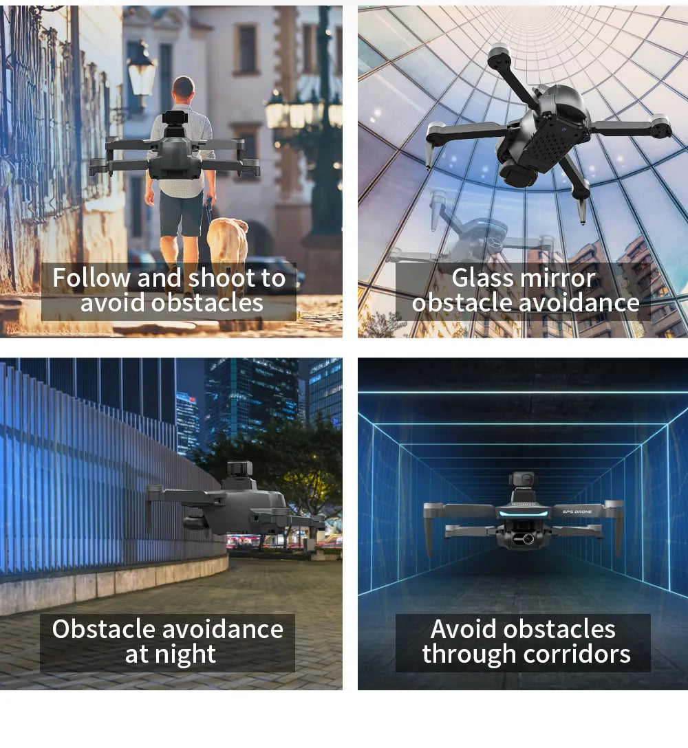 Drone GPS L200 Pro Max 4K double caméra avec cardan et évitement d'obstacles
