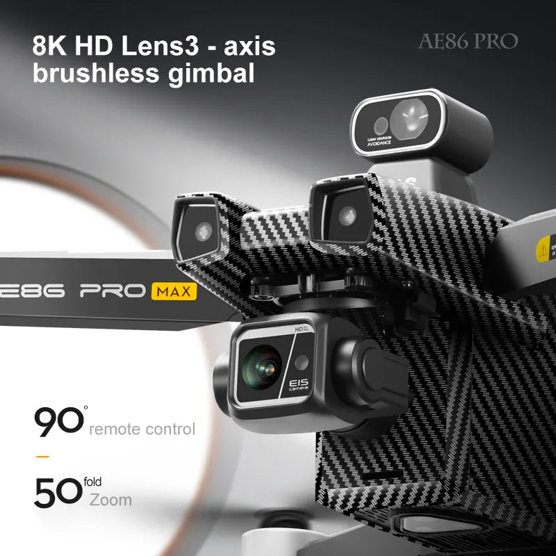 AE86 PRO Plus 4K Drone – 3-Axis Gimbal, 6KM FPV, Obstacle Avoidance & 28 Min Flight
