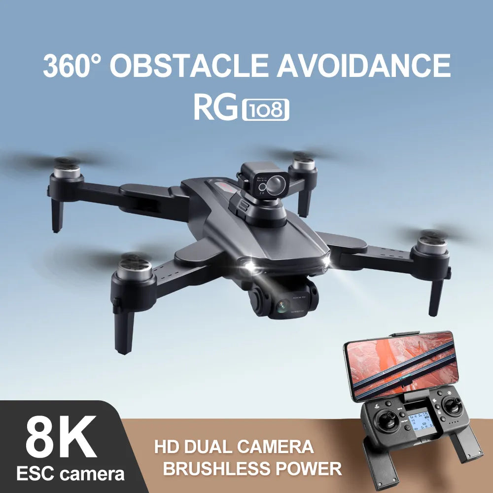 RG108 4K GPS Drone – Brushless Outdoor Quadcopter for Beginners
