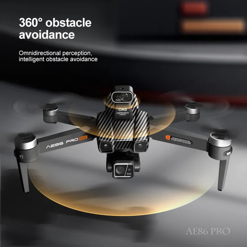 AE86 PRO Plus 4K Drone – 3-Axis Gimbal, 6KM FPV, Obstacle Avoidance & 28 Min Flight