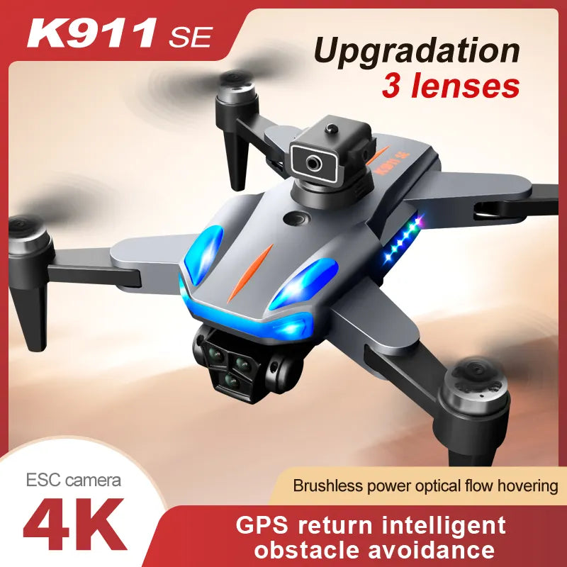 K911 SE 8K GPS-Drohne – Faltbare Drohne mit Doppelkamera und Hindernisvermeidung