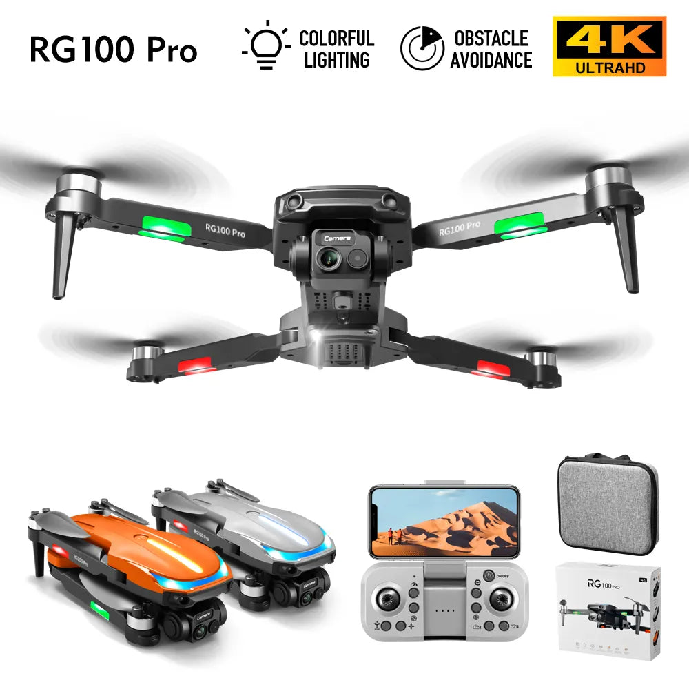 RG100 Pro 8K Drone – Foldable GPS Quadcopter with 360° Obstacle Avoidance