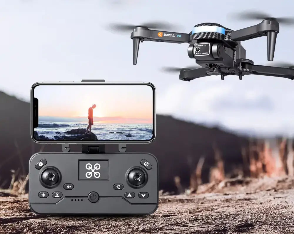 ZAi-V8 4K Anfängerdrohne mit GPS & Höhenhaltung | Faltbarer FPV Quadrocopter