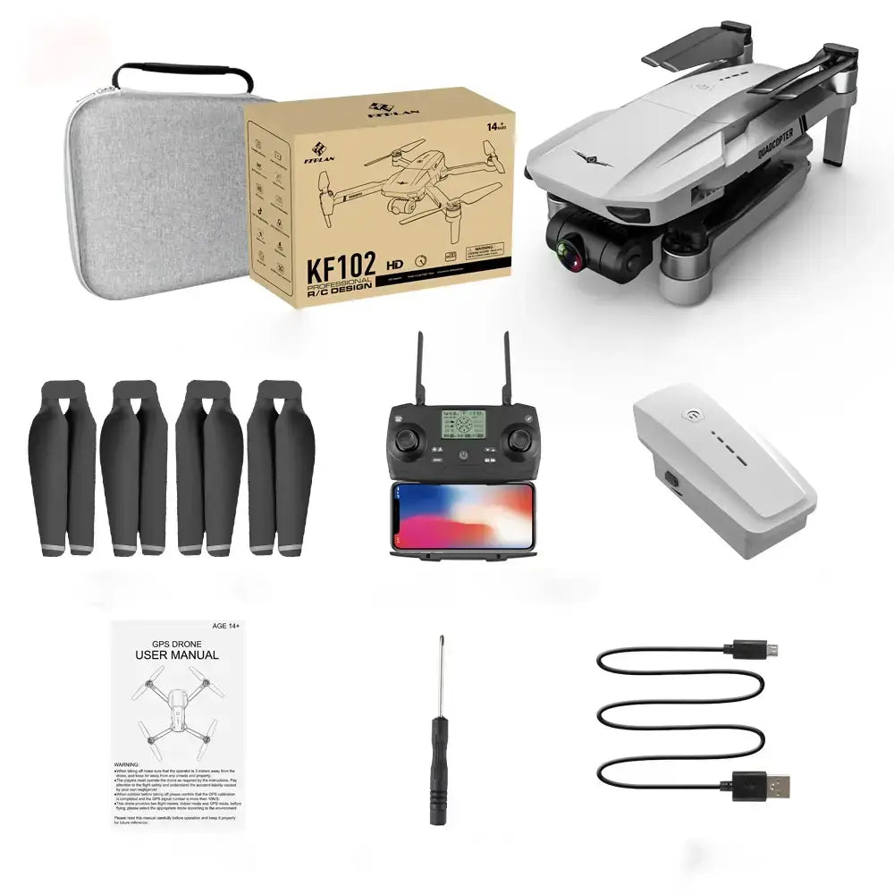 Drone GPS KF102 MAX avec caméra 6K, autonomie de vol de 28 minutes, pliable