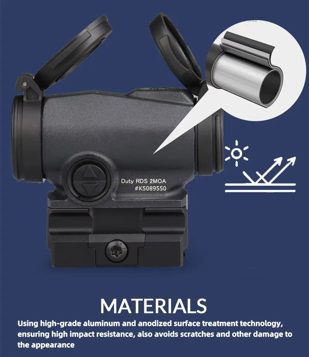 Tactical Red Dot Sight – Waterproof, 1X Magnification, NVD2 Ready