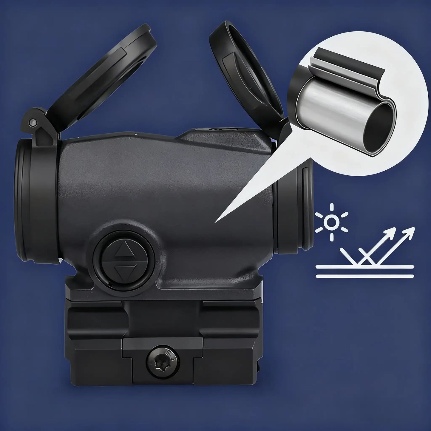 Tactical Red Dot Sight – Waterproof, 1X Magnification, NVD2 Ready