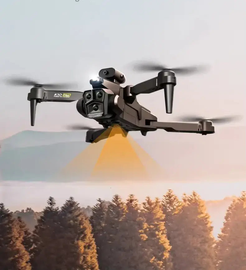 K10 Max Drohne mit 4K-Dreifachkameras und Hindernisvermeidung | Faltbarer FPV-Quadrocopter