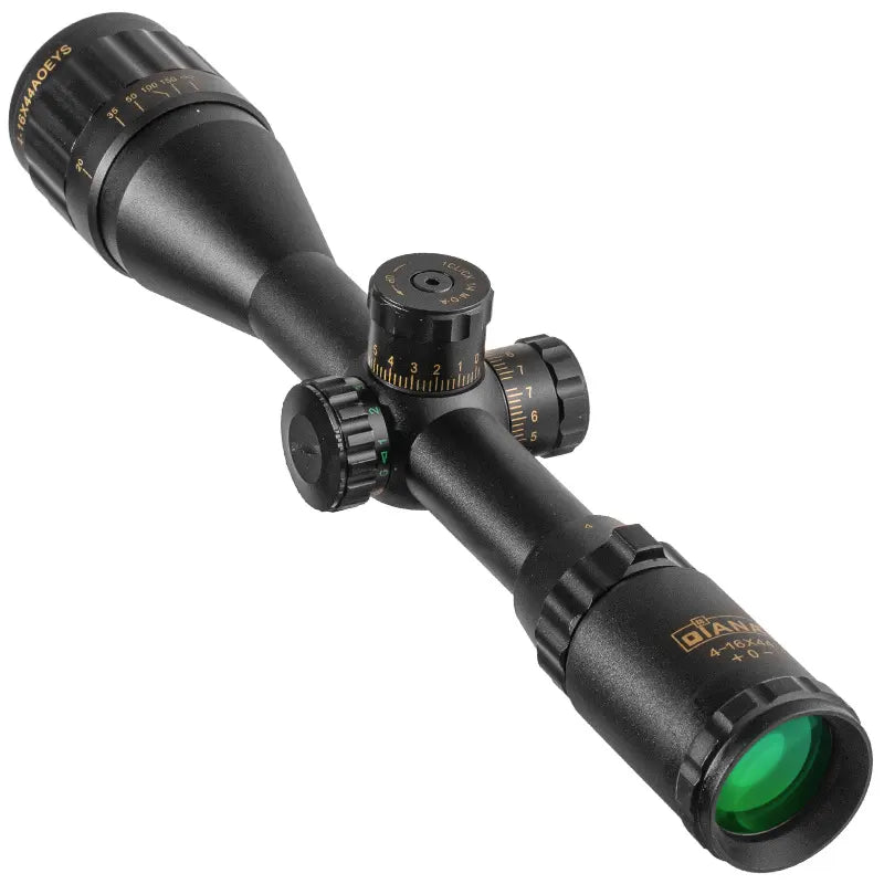 DIANA 4-16X44 Tactical Scope with Locking Turrets, Red/Green Illuminated Optical Sight