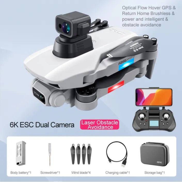 Drone intelligent F8-GPS – Caméra 4K, commande vocale, cadeau idéal pour tous les âges