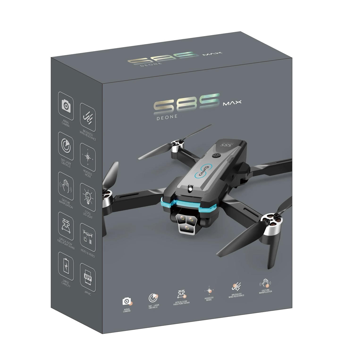 S8S 4K Mini RC-Drohne mit Doppelkameras und Hindernisvermeidung