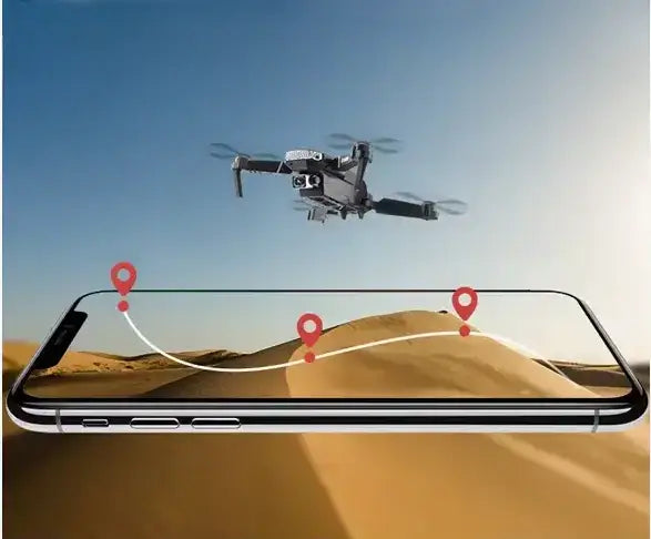 Drone pliable E88 Pro avec deux caméras 4K, 1 km FPV, maintien d'altitude