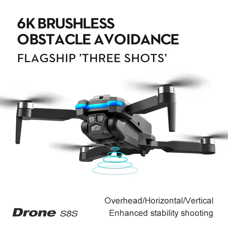 S8S 4K Mini RC-Drohne mit Doppelkameras und Hindernisvermeidung