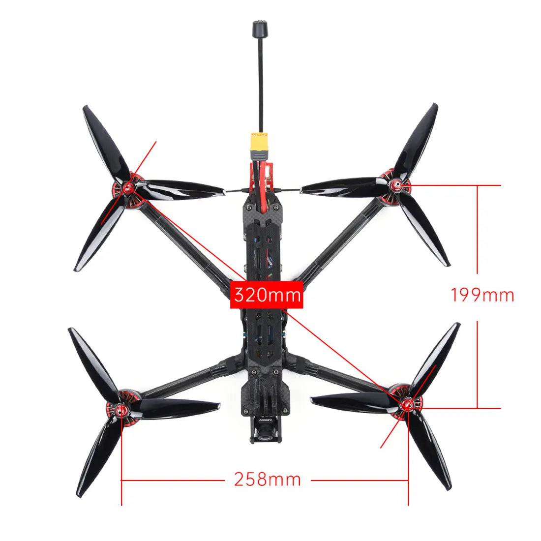 Drone FPV Freestyle Piranha 7 V2 de 7 pouces avec caméra 4K et portée de 3 km