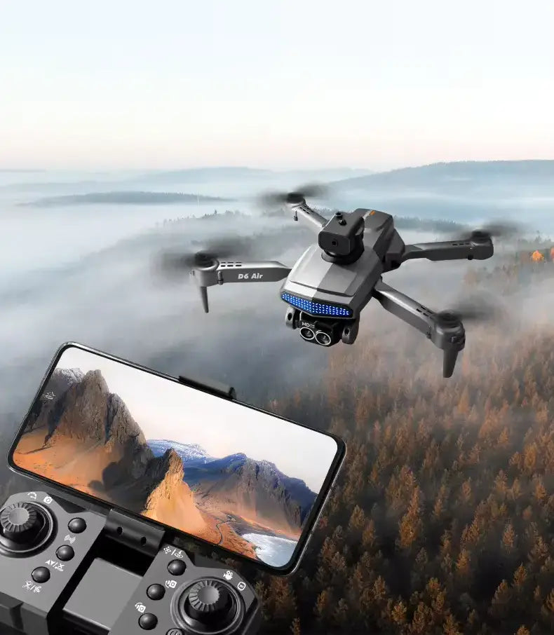 D6 Drone – 4K Dual Camera, WiFi FPV, Obstacle Avoidance, Optical Flow