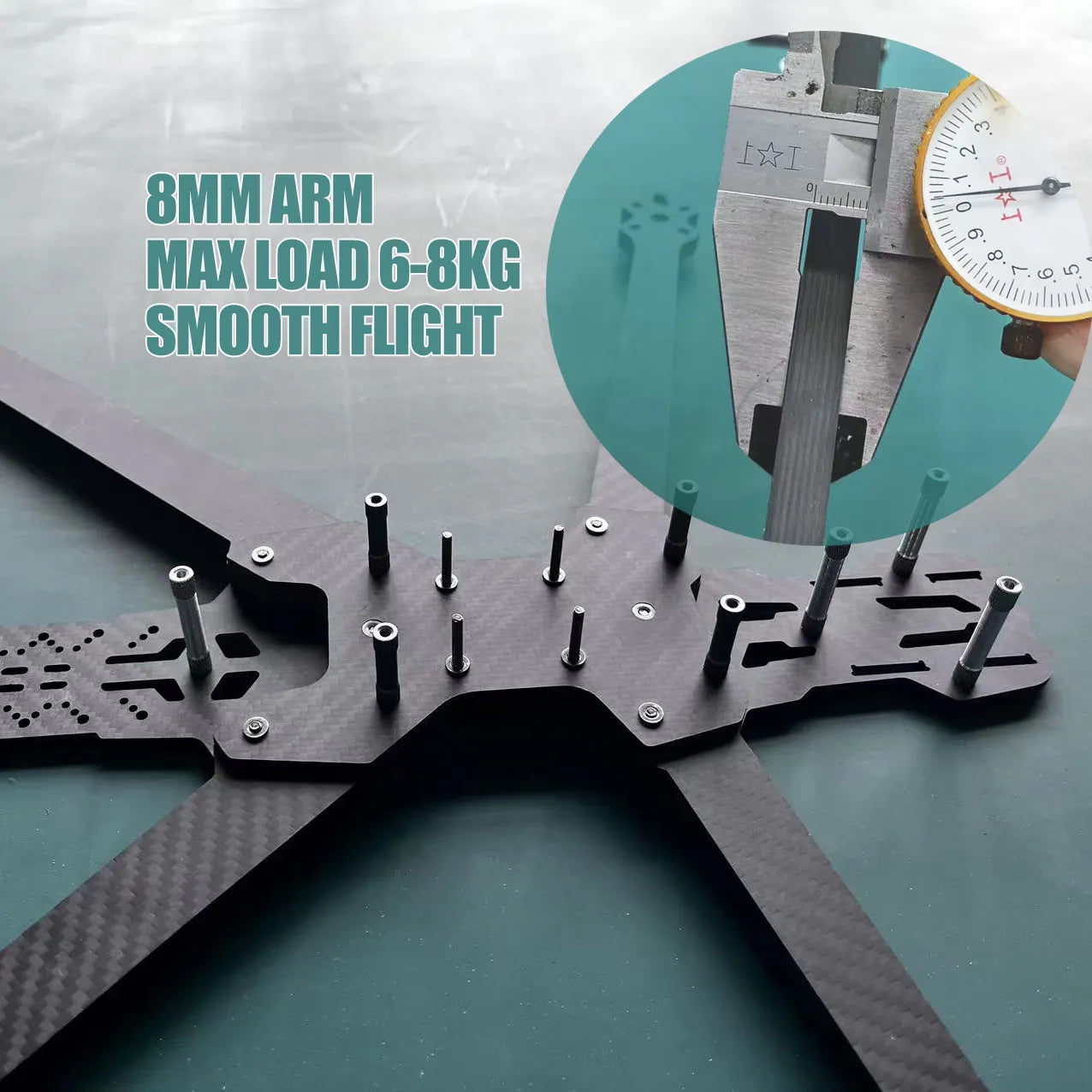 13 Inch Carbon Fiber FPV Racing Drone – 6KG Payload, 20KM Range, 4K Camera
