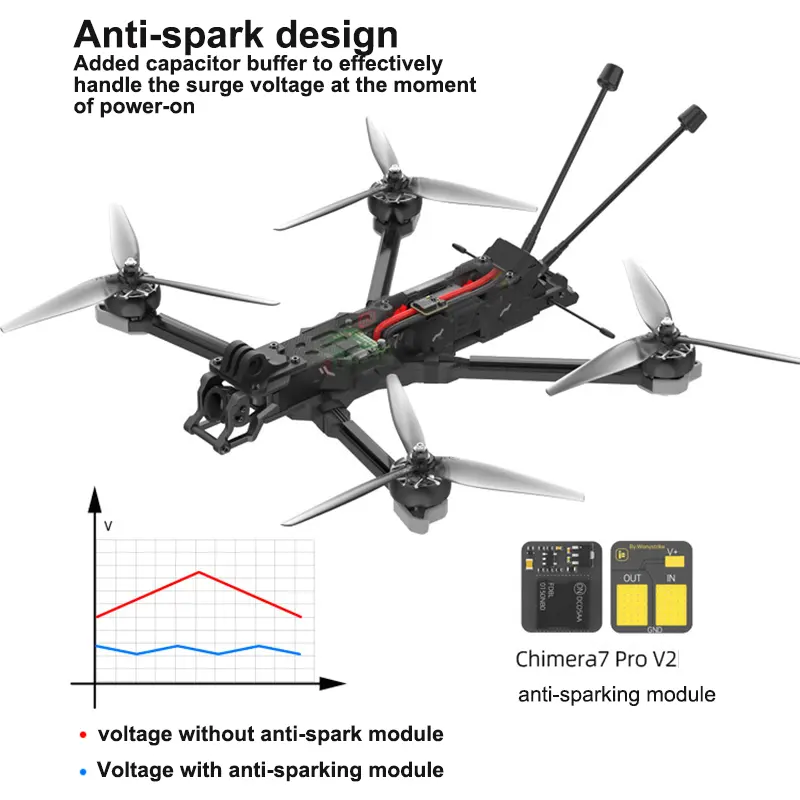 Drone FPV Freestyle Piranha 7 V2 de 7 pouces avec caméra 4K et portée de 3 km