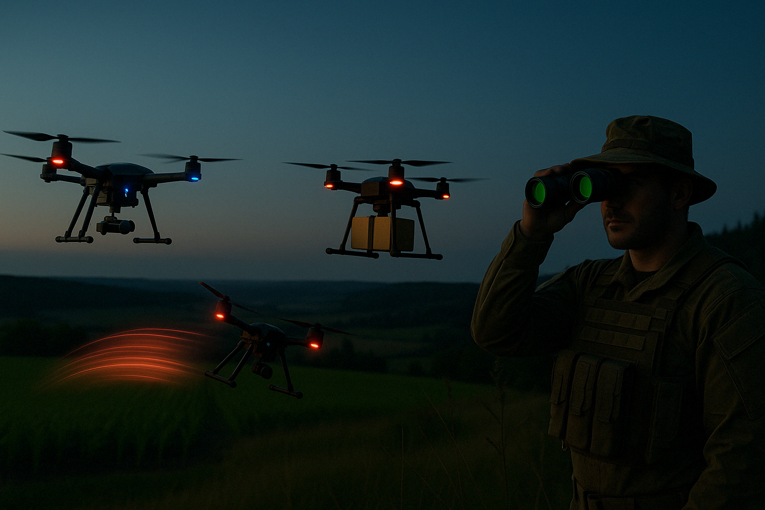 Multi-role drones including agriculture, racing, and cargo types with tactical optics - ProDrone UK