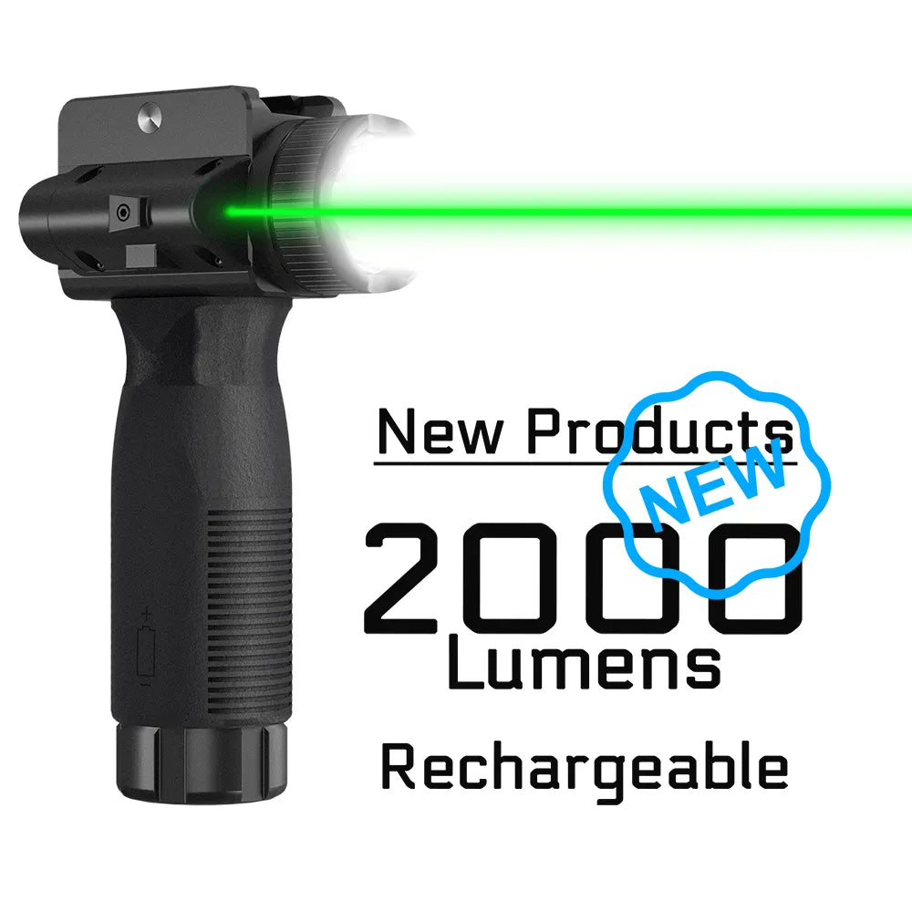 Grip Tactical Green Laser Sight Combo mit 2000 Lumen Taschenlampe – Präzisionsjagd- und Taktikwerkzeug