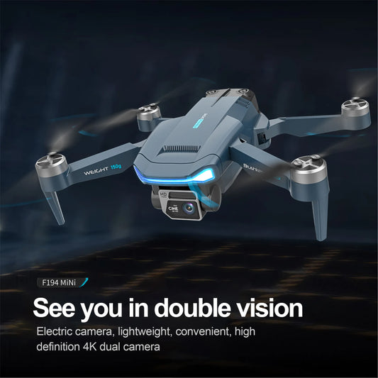 F194 4K FPV Drone with GPS - Dual Camera, 5G HD, Professional RC Quadcopter