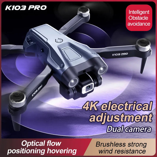 K103 Pro Drone 4K Dual Camera – Brushless, Obstacle Avoidance, Foldable