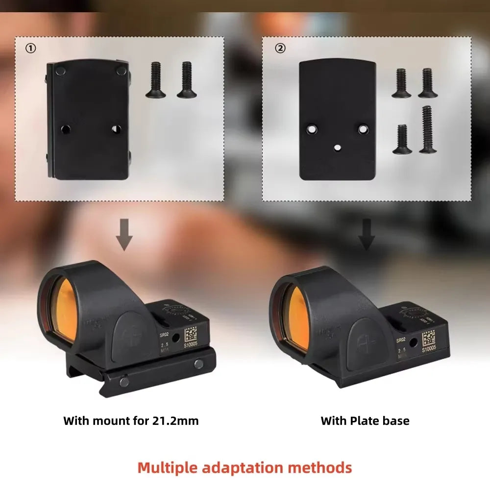 Hunting Red Dot Sight 1X Magnification, Waterproof 2m, CR2032 Battery, 21.2mm Mount