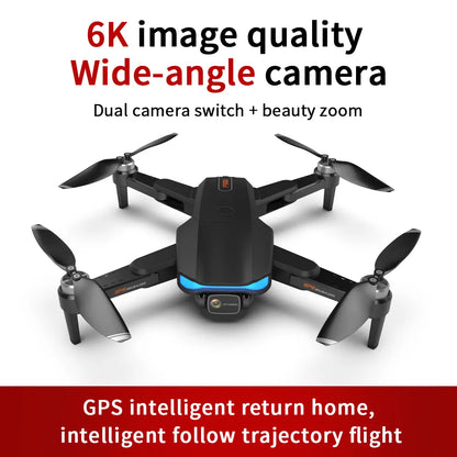 F188 Black Touch Paint Pro Drone with 4K/6K UHD Camera, 5G Palm Control, Foldable for Aerial Photography