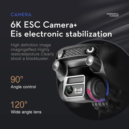 S2S 6K Dual Camera Drone – Brushless Motor, 10KM FPV, Foldable