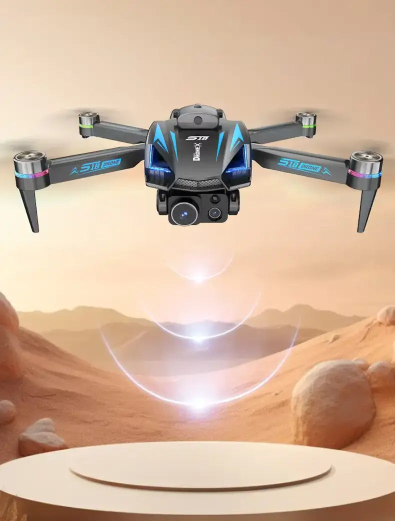 S18 Drone 4K | Dual Camera, Obstacle Avoidance & Easy Flight
