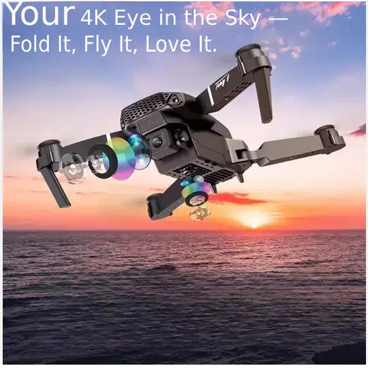 🚁🔥🎥 E88 Pro Foldable Drone with Dual 4K Cameras, 1KM FPV, Altitude Hold