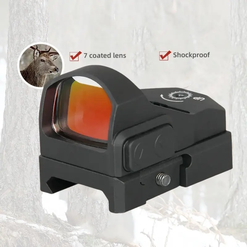 Optical Red Dot Sight 1X Magnification Waterproof Multi-Coated Lens Reflex Scope