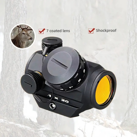 Compact Red Dot Sight 1x20mm with Multi-Coated Lens and 22mm Exit Pupil