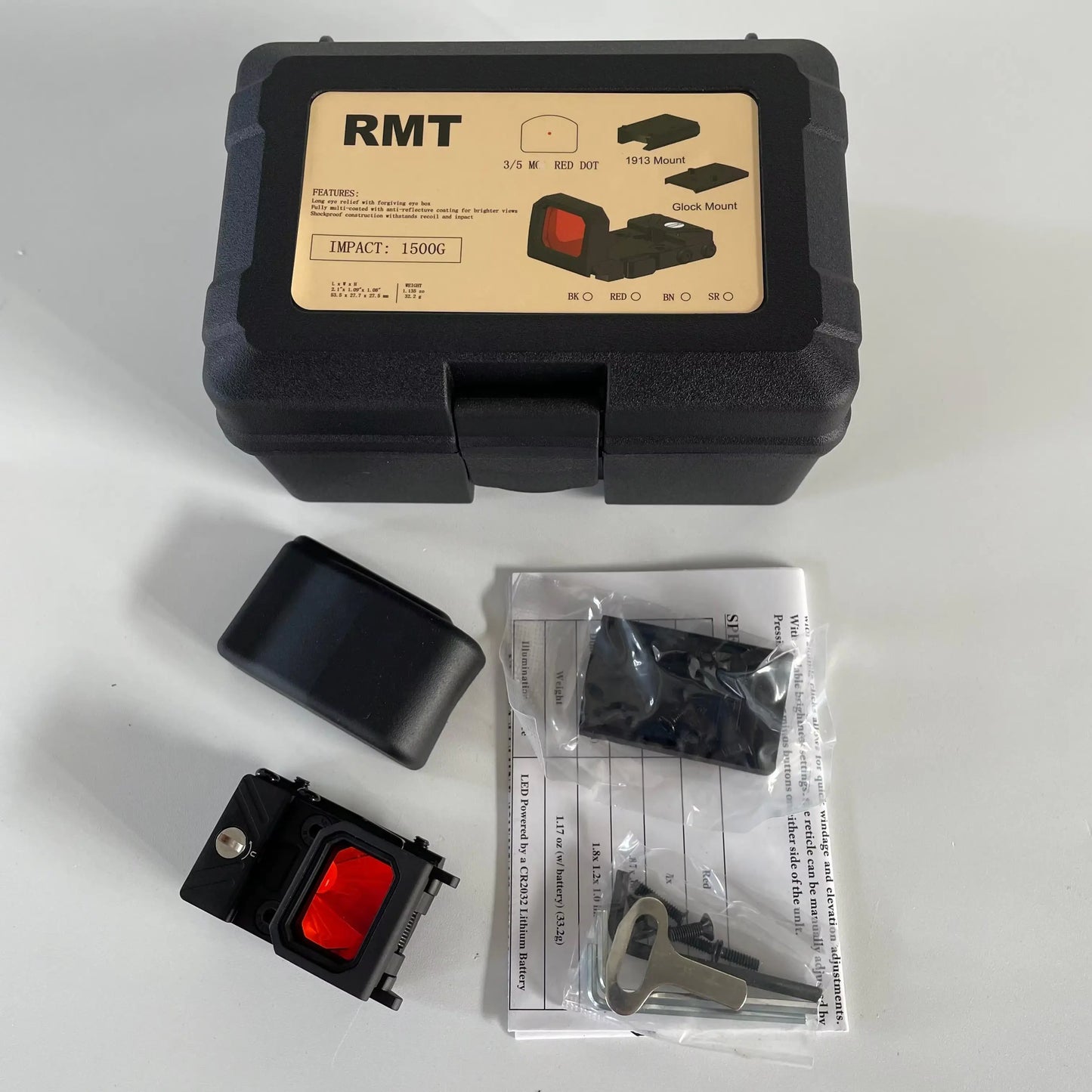 Tactical Red Dot Sight with Flip-Up Reflex – Lightweight, Durable, 20mm Mount